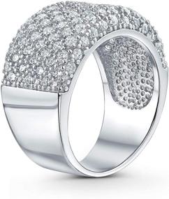 img 3 attached to 💍 Потрясающее кольцо с заявлением о свадьбе с микро-насечкой AAA CZ - 925 стерлингового серебра