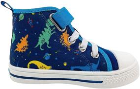 img 2 attached to Dress Your Little Explorer in Style with Rainbow Daze Toddler Sneaker Dinosaurs Boys' Shoes