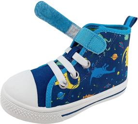 img 1 attached to Dress Your Little Explorer in Style with Rainbow Daze Toddler Sneaker Dinosaurs Boys' Shoes