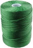 🧵 premium quality c-lon bead cord in green - 0.5mm thickness, 92 yard spool logo