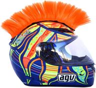 🔶 fluorescent orange helmet hawks motorcycle helmet mohawk with sticky hook and loop fastener adhesive logo