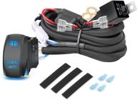 offroadtown 2 leads wiring harness with rocker switch - reliable 12v 40a fuse power relay for heavy duty fog lights, led light bars, pods - ideal for trucks, atv, utv, and boat logo