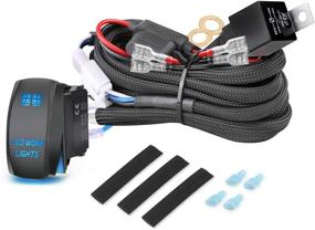 img 4 attached to OFFROADTOWN 2 Leads Wiring Harness with Rocker Switch - Reliable 12V 40A Fuse Power Relay for Heavy Duty Fog Lights, LED Light Bars, Pods - Ideal for Trucks, ATV, UTV, and Boat