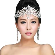 👑 bellawoo ladies rhinestone crown headdress: a glamorous tiara for bridal weddings logo