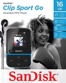 img 1 attached to 🎧 Синий MP3-плеер SanDisk Clip Sport Go - 16 ГБ