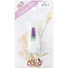 img 1 attached to 💅 PANA Nail Carbide 5 in 1 Bit - Dual Rotation for Left and Right-Handed Use - Rapid Acrylic or Hard Gel Removal - 3/32" Shank - Manicure, Nail Art, Drill Machine (Coarse - C, Purple)