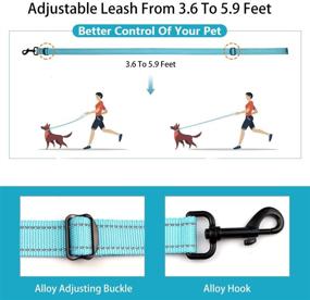 img 2 attached to 🐶 Reflective Dog Collar and Leash Set with Safety Locking Buckle - Adjustable Nylon Pet Collars for Small, Medium, and Large Dogs (3 Sizes - S)