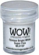 🤩 wow embossing powder, 15ml: opaque bright white for mesmerizing crafts! logo