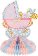 👶 adorable beistle baby shower centerpiece: boy/girl table decor in 10", pink/blue/yellow logo