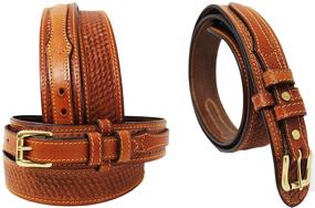 img 2 attached to 👜 Men's Casual Basket Leather Accessories with Tooled Design - 26RAA90TN