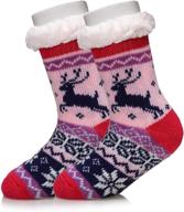 🧦 cozy slipper fleece christmas stockings: toddler boys' socks & hosiery logo