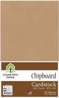 ✂️ clear path paper chipboard - 8.5 x 14 inch - .024" thickness - 25 sheets - sturdy material for crafting & scrapbooking logo