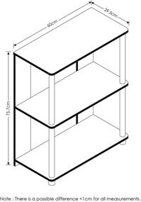 img 3 attached to 📚 FURINNO Jaya Simple Design Bookcase - Walnut Finish