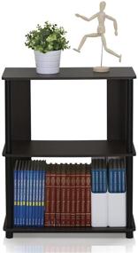 img 1 attached to 📚 FURINNO Jaya Simple Design Bookcase - Walnut Finish