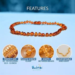 img 3 attached to Baltic Wonder Authentic Baltic Amber 📿 Necklaces (Baroque Cognac) - Certified 100% Genuine Amber