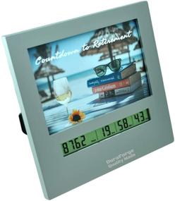 img 1 attached to Retirement Countdown Clock with Large Display and 4x6 Picture Frame - Fun Gift for Women, Change Photo & Set Day Timer for Vacation, Wedding, Christmas, Baby Birthday, Halloween