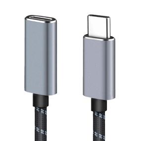 img 4 attached to 🔌 3,3-футовый удлинитель USB C – Кабель быстрой зарядки USB 3.1 Type C с разъемами Male и Female для Nintendo Switch, MacBook Pro, iPad Pro, Dell XPS MS, Surface Go