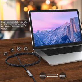 img 1 attached to 🔌 3,3-футовый удлинитель USB C – Кабель быстрой зарядки USB 3.1 Type C с разъемами Male и Female для Nintendo Switch, MacBook Pro, iPad Pro, Dell XPS MS, Surface Go
