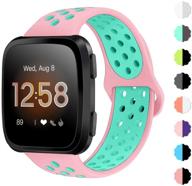 📲 nanw браслеты: премиум силиконовые ремешки для fitbit versa/versa 2/versa lite - воздушные браслеты для мужчин и женщин. логотип