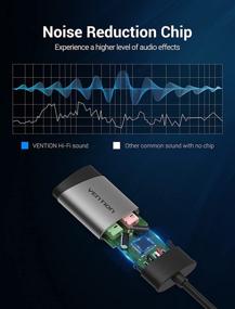 img 2 attached to VENTION USB Sound Card: High-Fidelity Stereo External Audio Adapter for Windows, MAC, Linux - Enhance Sound Experience on PC, Laptop, Desktops, PS5
