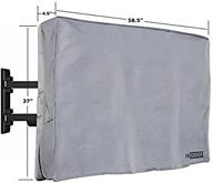 📺 outdoor tv cover - 60-65 inch - compatible with flat tv, lcd, led, 3d, plasma - water and dust resistant - soft interior - fits most tv mounts and stands - built-in pocket for tv remote logo