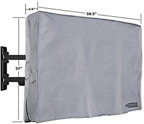 img 4 attached to 📺 Outdoor TV Cover - 60-65 Inch - Compatible with Flat TV, LCD, LED, 3D, Plasma - Water and Dust Resistant - Soft Interior - Fits Most TV Mounts and Stands - Built-in Pocket for TV Remote