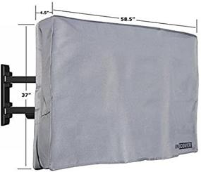 img 2 attached to 📺 Outdoor TV Cover - 60-65 Inch - Compatible with Flat TV, LCD, LED, 3D, Plasma - Water and Dust Resistant - Soft Interior - Fits Most TV Mounts and Stands - Built-in Pocket for TV Remote