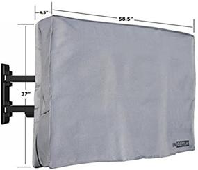 img 1 attached to 📺 Outdoor TV Cover - 60-65 Inch - Compatible with Flat TV, LCD, LED, 3D, Plasma - Water and Dust Resistant - Soft Interior - Fits Most TV Mounts and Stands - Built-in Pocket for TV Remote