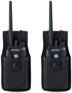 luiton universal two-way radio holder pouch, nylon case for walkie talkies and accessories - compatible with motorola mt500, mt1000, mts2000, and similar models (2 pack) logo