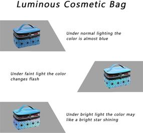 img 3 attached to 💄 Holographic Large Makeup Bag: Stylish, Spacious, and Waterproof!