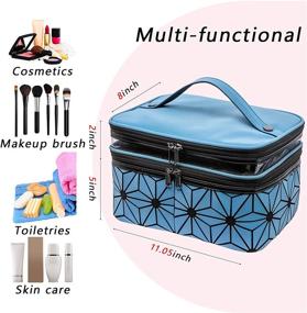 img 2 attached to 💄 Holographic Large Makeup Bag: Stylish, Spacious, and Waterproof!