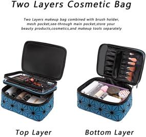 img 1 attached to 💄 Holographic Large Makeup Bag: Stylish, Spacious, and Waterproof!