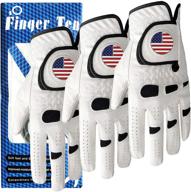 golf gloves men: left hand right with ball marker usa flag - value pack of soft leather weathersof grip gloves in sizes s, m, ml, l, xl logo