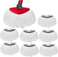 🧹 8pack microfiber spin mop replacement heads - high-quality mop refill for spin mop logo