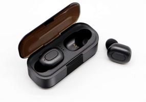 img 4 attached to 🎧 Новейшие беспроводные наушники Bluetooth 5.0 с зарядным кейсом: водонепроницаемые, 45 часов времени воспроизведения, стерео звук, глубокие басы, микрофон - идеально подходят для спорта и бега