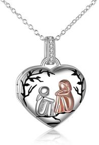 img 4 attached to 📸 925 Sterling Silver Picture Necklace for Sisters - Custom Personalized Locket Pendant Jewelry Gift of Friendship, Memories, and Sisterhood, Ideal for Best Friends