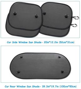 img 3 attached to UV Protection Folding Car Window Sunshade Set - Shielding Baby, Kids, and Pets from Sun Glare and Heat, Suitable for Car SUV - Includes 4 Side Window Shades and 1 Auto Rear Window Cover - Unique Gift, Pack of 5