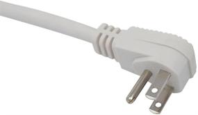 img 1 attached to Premium 6-Outlet Power Strip | 10ft Long Power Cord, LED Indicator | White Finish