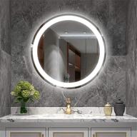 🪞 yrsha зеркало со светодиодной подсветкой, круглое, 24 дюйма: настенное зеркало с анти-запотеванием, со встроенной диммируемой сенсорной кнопкой и водонепроницаемым исполнением – тёплый/холодный/нейтральный свет, cri>92. логотип