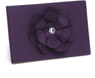 hortense b. hewitt wedding floral fantasy collection guest book, eggplant purple logo