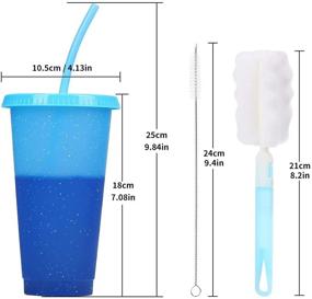 img 1 attached to Reusable Plastic Cups Lids Straws