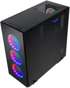 img 1 attached to FSP CMT510 Plus ATX Среднеформатный корпус для игр | 3 панели из закаленного стекла | 4 ARGB вентилятора | ПК компьютер