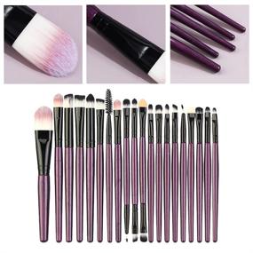 img 3 attached to 💄 20pcs Professional Makeup Brushes Set for Face, Powder, Concealer, Eyeshadow, Eyebrow, Lip, Beauty Tools