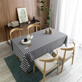 img 1 attached to Stay Dry and Spotless with Locika Rectangle Tablecloth: Waterproof and Spillproof Solution