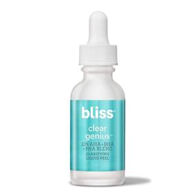 img 4 attached to 🌙 Bliss Clear Genius Clarifying Overnight Liquid Peel: Pore-clearing, Skin Exfoliation, Non-Irritating, Clean Formula | Cruelty-Free, Paraben-Free, Vegan | 1 fl oz