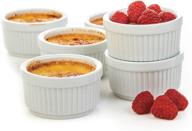 🍮 progressive prepworks porcelain stacking ramekins - set of 6 for baking, crème brulee, souffle, flan pan, sauce, custard, pudding cups, dipping bowls logo