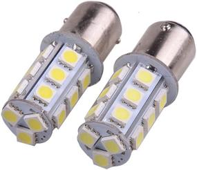 img 2 attached to 💡 Powerful 12V LED Replacement Bulb for RV Car Brake Light Lamp - MBS 4 x White 1157 Base 18 SMD 5050 LED Bulb