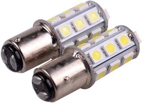 img 3 attached to 💡 Powerful 12V LED Replacement Bulb for RV Car Brake Light Lamp - MBS 4 x White 1157 Base 18 SMD 5050 LED Bulb