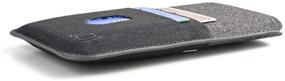 img 2 attached to Dockem Luxe Wallet Sleeve 2.0 for iPhone 12/12 Pro/11/XR: Slim Card Case with 4 Slots in Black/Grey