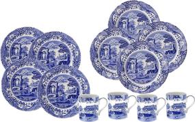 img 4 attached to Spode Blue Italian Dinnerware Set